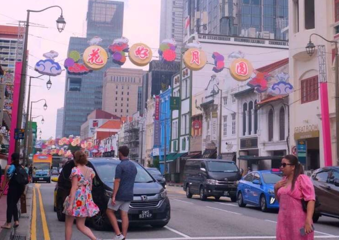 中秋节的新加坡唐人街