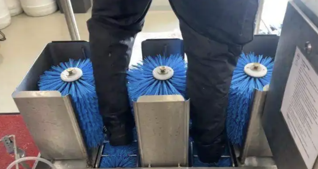回船时，也必须经过冲刷和消毒流程
